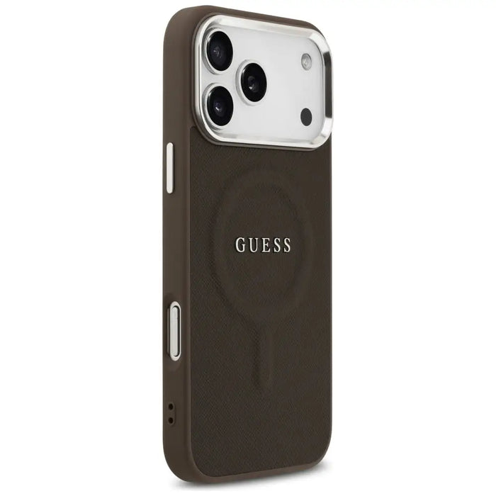 Guess Classic Logo MagSafe Case for iPhone 17 Pro - Brown - Cell phone cases and covers<<<HurtelXML