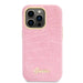 Guess Croco Collection case for iPhone 14 Pro - pink - Cell phone cases and covers<<<HurtelXML