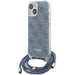 Guess Crossbody Cord 4G Print Case for iPhone 15/14/13 - Blue - Cell phone cases and covers<<<HurtelXML