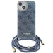 Guess Crossbody Cord 4G Print Case for iPhone 15/14/13 - Blue - Cell phone cases and covers<<<HurtelXML