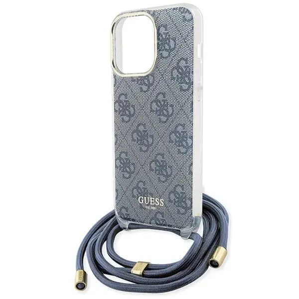 Guess Crossbody Cord 4G Print case for iPhone 15 Pro Max - blue - Cell phone cases and covers<<<HurtelXML