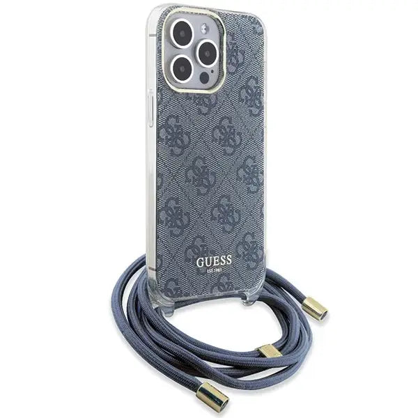 Guess Crossbody Cord 4G Print case for iPhone 15 Pro Max - blue - Cell phone cases and covers<<<HurtelXML