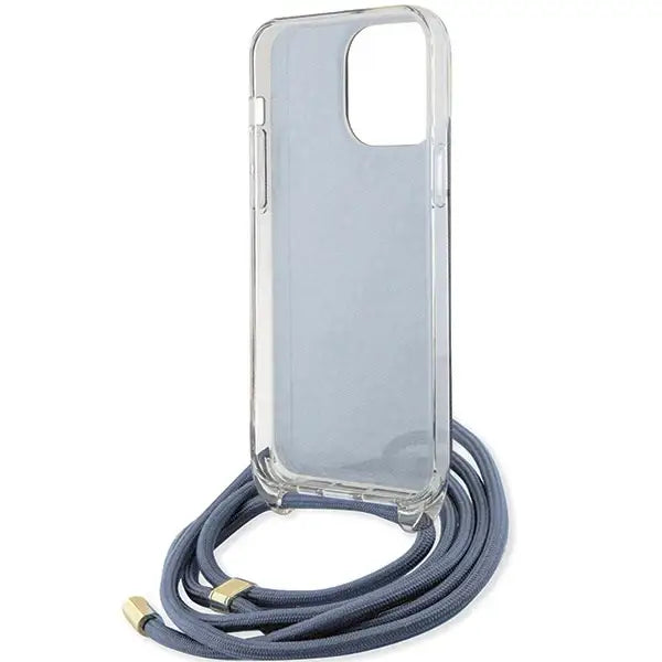 Guess Crossbody Cord 4G Print case for iPhone 15 Pro Max - blue - Cell phone cases and covers<<<HurtelXML