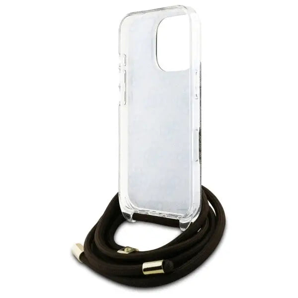 Guess Crossbody Cord 4G Print Case for iPhone 16 Pro - Brown - Cell phone cases and covers<<<HurtelXML