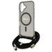 Guess Crossbody Cord Script MagSafe iPhone 16 Case - Black - Cell phone cases and covers<<<HurtelXML