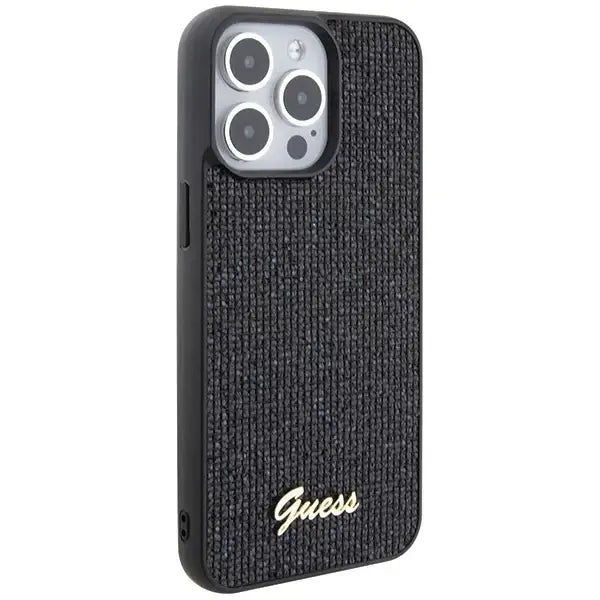 Guess Disco Metal Script case for iPhone 15 Pro Max - black - Cell phone cases and covers<<<HurtelXML