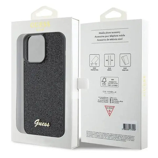 Guess Disco Metal Script case for iPhone 15 Pro Max - black - Cell phone cases and covers<<<HurtelXML