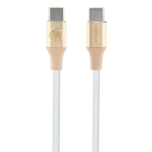 Guess Ebossed Logo USB-C / USB-C Cable 1.5m Fast Charging - Gold - Cell phone cables<<<HurtelXML