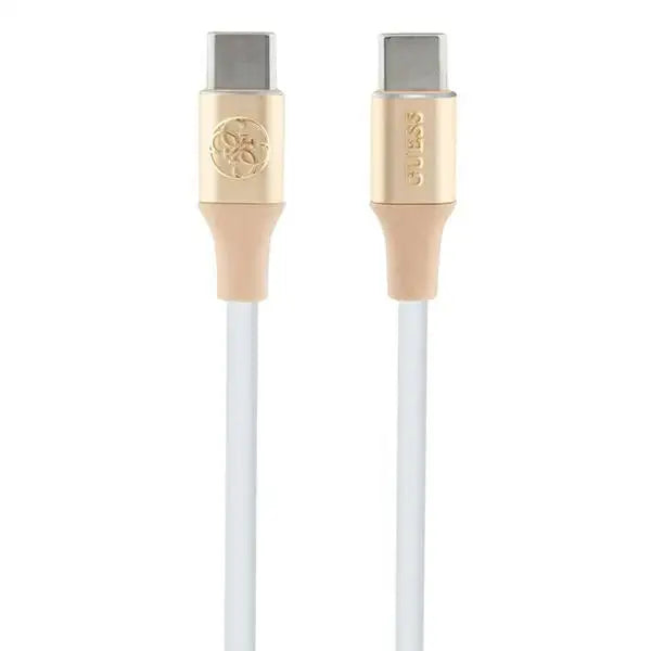 Guess Ebossed Logo USB-C / USB-C Cable 1.5m Fast Charging - Gold - Cell phone cables<<<HurtelXML