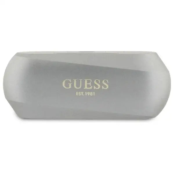 Guess Elongated Metalic Printed Logo Bluetooth TWS Headphones + Docking Station - Gray - Headphones