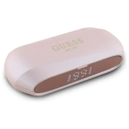 Guess Elongated Metalic Printed Logo Bluetooth TWS Headphones + Docking Station - Pink - Headphones
