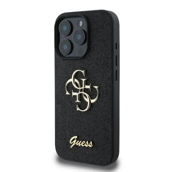 Guess Fixed Glitter Big 4G case for iPhone 16 Pro - black - Cell phone cases and covers<<<HurtelXML