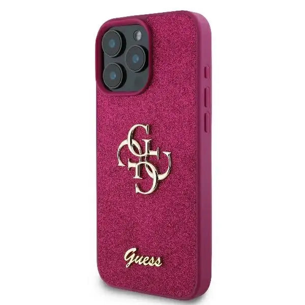 Guess Fixed Glitter Big 4G case for iPhone 16 Pro Max - purple - Cell phone cases and covers<<<HurtelXML