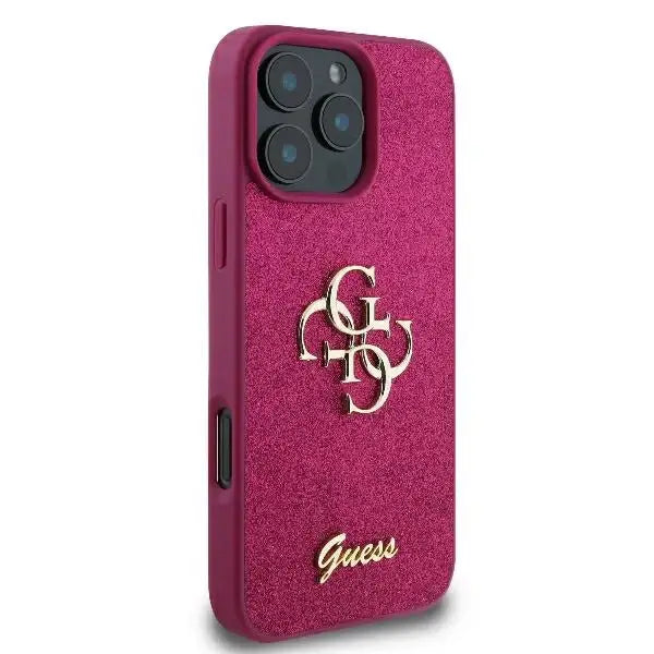 Guess Fixed Glitter Big 4G case for iPhone 16 Pro Max - purple - Cell phone cases and covers<<<HurtelXML