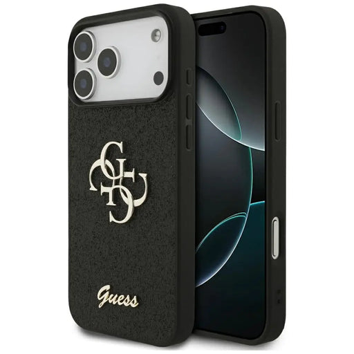Guess Fixed Glitter Big 4G case for iPhone 17 Pro Max - black - Cell phone cases and covers<<<HurtelXML