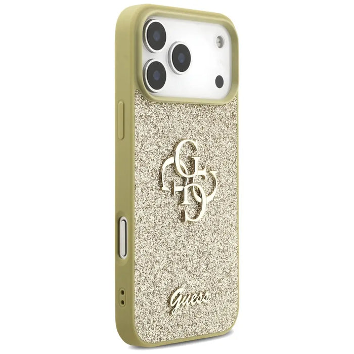 Guess Fixed Glitter Big 4G case for iPhone 17 Pro Max - gold - Cell phone cases and covers<<<HurtelXML