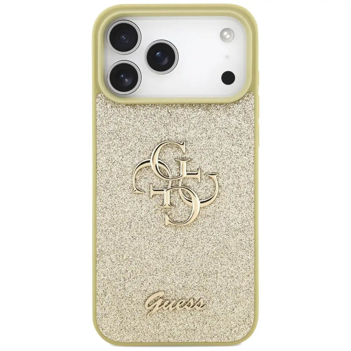 Guess Fixed Glitter Big 4G case for iPhone 17 Pro Max - gold - Cell phone cases and covers<<<HurtelXML