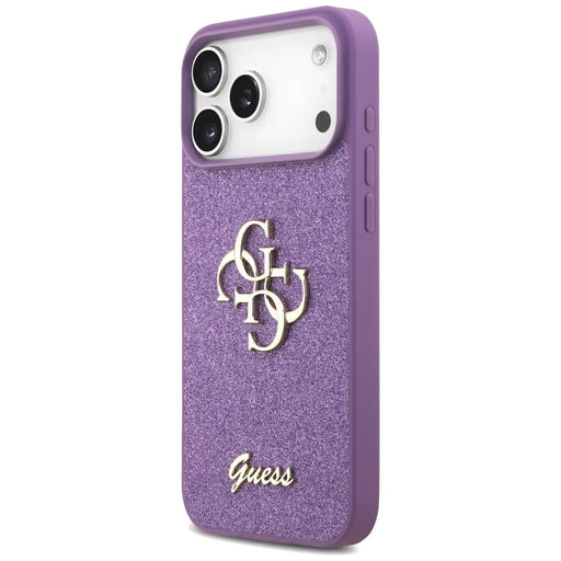 Guess Fixed Glitter Big 4G case for iPhone 17 Pro Max - purple - Cell phone cases and covers<<<HurtelXML