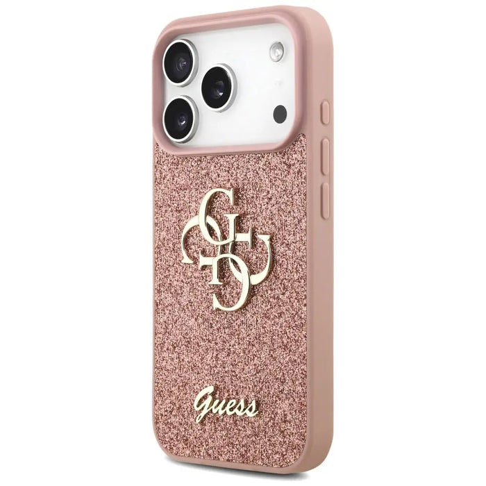 Guess Fixed Glitter Big 4G Case for iPhone 17 Pro - Pink - Cell phone cases and covers<<<HurtelXML