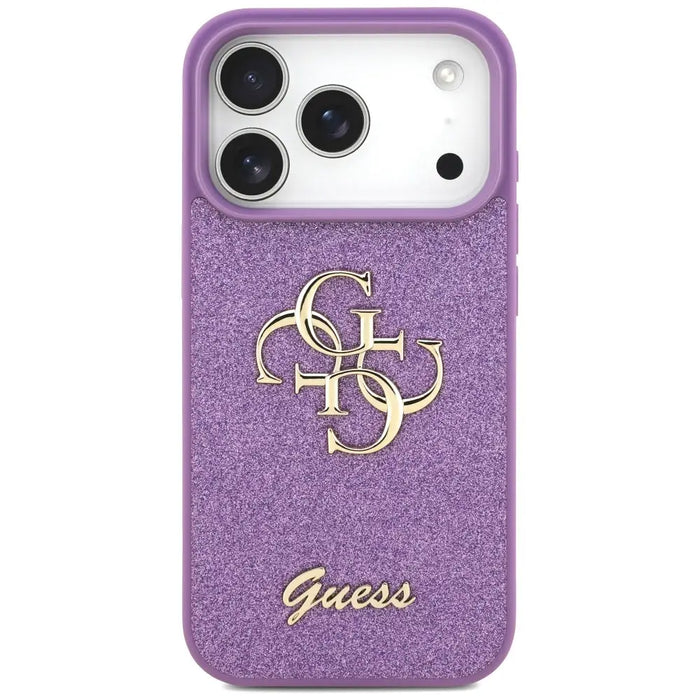 Guess Fixed Glitter Big 4G case for iPhone 17 Pro - purple - Cell phone cases and covers<<<HurtelXML