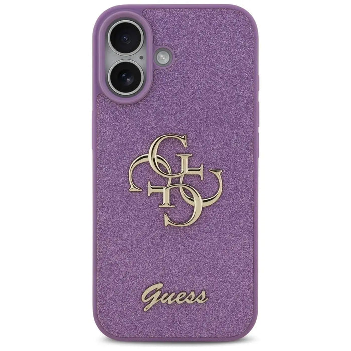 Guess Fixed Glitter Big 4G case for iPhone 17 - purple - Cell phone cases and covers<<<HurtelXML