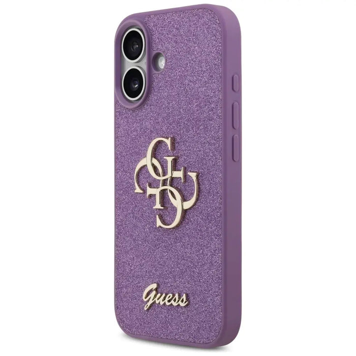 Guess Fixed Glitter Big 4G case for iPhone 17 - purple - Cell phone cases and covers<<<HurtelXML