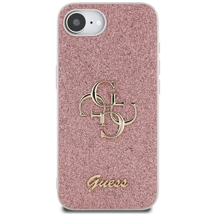 Guess Fixed Glitter Big 4G iPhone 16e Case - Pink - Cell phone cases and covers<<<HurtelXML
