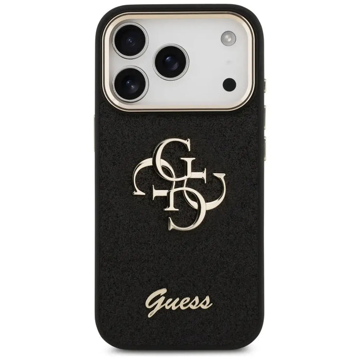 Guess Fixed Glitter Big 4G Metal Frame case for iPhone 17 Pro - black - Cell phone cases and covers<<<HurtelXML