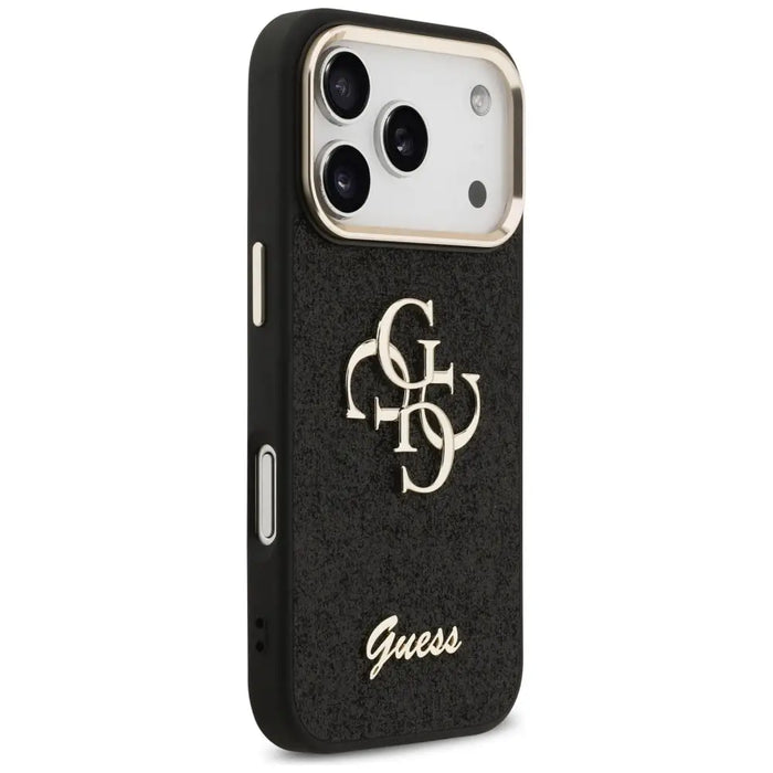 Guess Fixed Glitter Big 4G Metal Frame case for iPhone 17 Pro - black - Cell phone cases and covers<<<HurtelXML