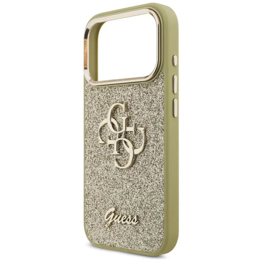 Guess Fixed Glitter Big 4G Metal Frame case for iPhone 17 Pro - gold - Cell phone cases and covers<<<HurtelXML