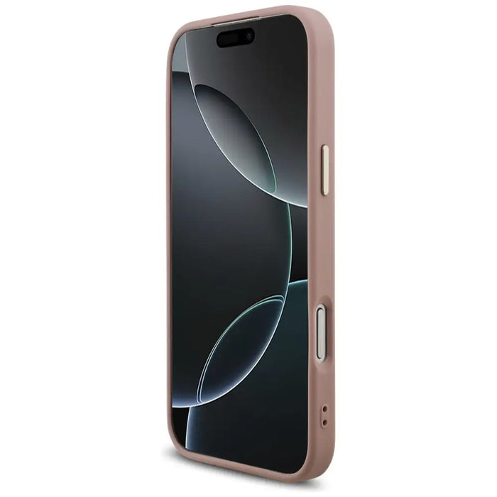 Guess Fixed Glitter Big 4G Metal Frame Case for iPhone 17 Pro Max - Pink - Cell phone cases and covers<<<HurtelXML