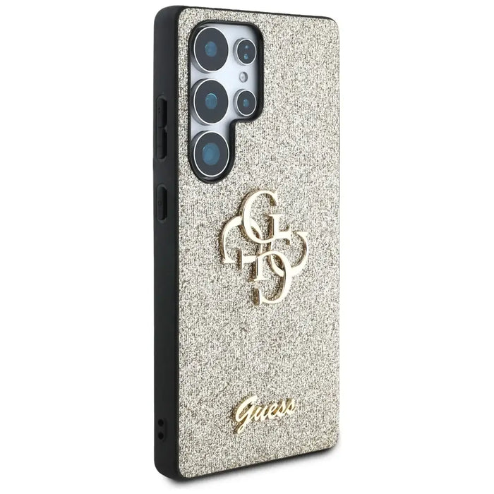 Guess Fixed Glitter Big 4G Metal Logo case for Samsung Galaxy S25 Ultra gold - Cell phone cases and covers<<<HurtelXML