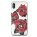 Guess Flower Desire Red Rose iPhone X Case - Transparent - Cell phone cases and covers<<<HurtelXML