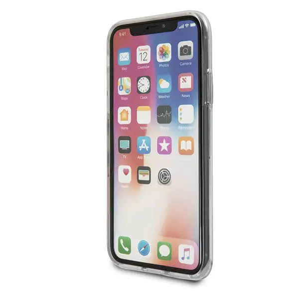 Guess Flower Desire Red Rose iPhone X Case - Transparent - Cell phone cases and covers<<<HurtelXML