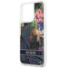 Guess Flower Liquid Glitter case for iPhone 13 Pro Max - blue - Cell phone cases and covers<<<HurtelXML