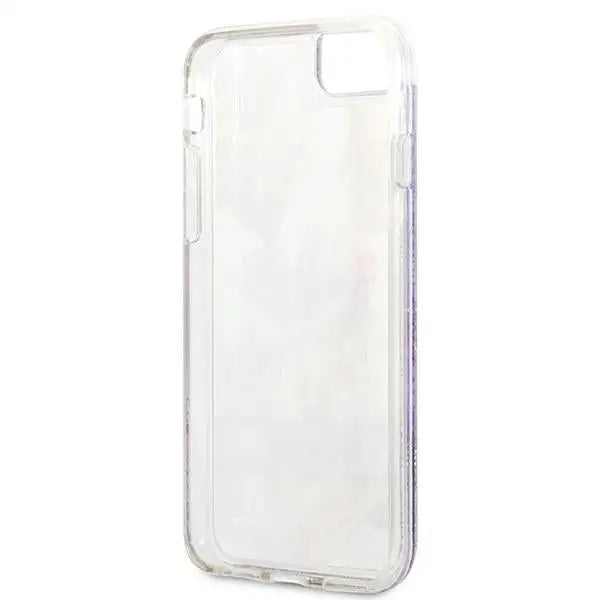 Guess Flower Liquid Glitter case for iPhone SE 2022 / SE 2020 / 7 / 8 - purple - Cell phone cases and covers<<<HurtelXML