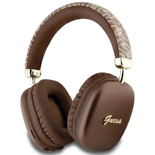Guess GCube Metallic Script Logo Bluetooth on-ear headphones - brown - Cell phone cases and covers<<<HurtelXML