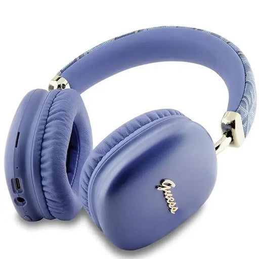 Guess GCube Metallic Script Logo Headphones - Purple - Headphones and speakers<<<HurtelXML