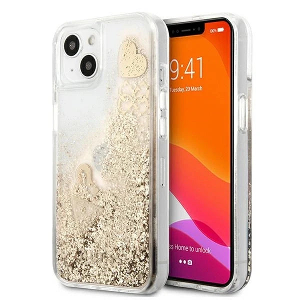 Guess Glitter Charms iPhone 13 mini Case - Gold - Cell phone cases and covers<<<HurtelXML
