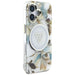 Guess Glitter Flowers Triangle Buttons MagSafe case for iPhone 16 white - Cell phone cases and covers<<<HurtelXML