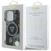 Guess Glitter Flowers Triangle Buttons MagSafe case for iPhone 16 Pro Max black - Cell phone cases