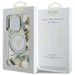 Guess Glitter Flowers Triangle Buttons MagSafe Case for iPhone 16 Pro Max White - Cell phone cases