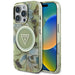 Guess Glitter Flowers Triangle Buttons MagSafe case for iPhone 16 Pro Max green - Cell phone cases
