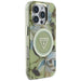 Guess Glitter Flowers Triangle Buttons MagSafe case for iPhone 16 Pro Max green - Cell phone cases
