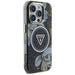 Guess Glitter Flowers Triangle Buttons MagSafe case for iPhone 16 Pro Max black - Cell phone cases