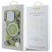 Guess Glitter Flowers Triangle Buttons MagSafe case for iPhone 16 Pro Max green - Cell phone cases