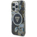 Guess Glitter Flowers Triangle Buttons MagSafe case for iPhone 16 Pro Max black - Cell phone cases