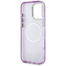 Guess Glitter Flowers Triangle Buttons MagSafe Case for iPhone 16 Pro Max Purple - Cell phone cases