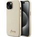 Guess Glitter Glossy Script case for iPhone 15 - gold - Cell phone cases and covers<<<HurtelXML