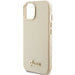 Guess Glitter Glossy Script case for iPhone 15 - gold - Cell phone cases and covers<<<HurtelXML